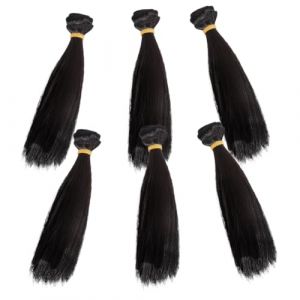 VALICLUD Perruques De Poupée Lisses 6 Pièces 15 Cm Noir 1b Extensions De Cheveux Synthétiques Diy Pour Créations Et Coiffures D'garçon Et Filles Accessoires De Bricolage (Cedongh, neuf)