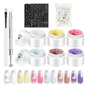 Gel Pour Ongles - Kit De Gels Artistiques Pour D&eacute;grad&eacute; Naturel,Kit Salon Naturel Colle Modelage Solide pour Femmes D&eacute;butants Voyage Maison (desdeat, neuf)
