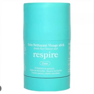Respire Soin Nettoyant Visage Stick, Nettoyant Doux pour Toutes Peaux, Huile de Noisette et Beurre de Karit&eacute; (LA PHARMACIE FRANCAISE, neuf)