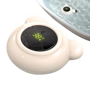 Thermom&egrave;tres B&eacute;b&eacute; Eau Pr&eacute;cis Pour Nouveau-N&eacute;s,7,5x8cm Thermom&egrave;tres S&eacute;curis&eacute;s Baignoire Digitaux Blanc Laiteux Avec Affichage LED Et Alarme,ABS Jouets De Bain &Eacute;tanches Ludiques,pour Baignoire (LiQidianpu, neuf)