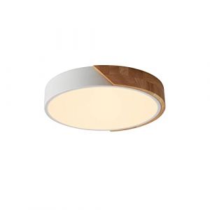 LuFun LED Plafonniers en Bois, Luminaire Plat Moderne Encastr&eacute;, Plafonniers pour Salle &agrave; manger Couloir Salon Cuisine Chambre, &Oslash;30cm * 5cm, 24W, Blanc Chaud, 3000K (SZLF-Lighting, neuf)
