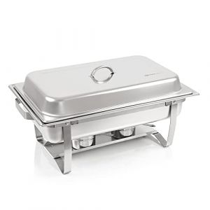 Mahlzeit Chafing Dish | R&eacute;cipients d'eau chaude en acier inoxydable | Chauffe-plats | Rechaud pour restauration, buffets et f&ecirc;tes (Nizza (2x1/2 GN-Bac)) (CS Trading, neuf)