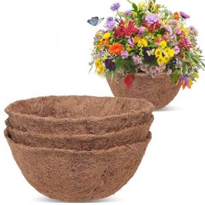 Lot de 3 Doublures Murales en Fibre de Coco pour Panier Suspendu de 20,3 cm - 100% Naturelles pour Pots de Fleurs (Shengpumaoy, neuf)