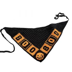 DINSOAVR Coiffe, élégant motif tête de mort, bandana triangulaire, écharpe tricotée, accessoire pour les tenues branchées (guangzhoujucikejiyouxiangongsi, neuf)