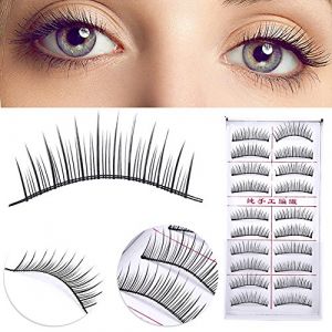 10 Paires Faux Cils, Étendre Les Cils tt Zoomer Sur Les Deux Yeux, Outil De Maquillage Extension Faux Cils, Cils 3D Autocollants Naturels Frais Réutilisable (Betued, neuf)