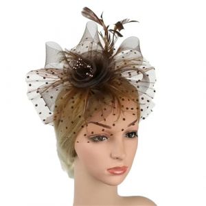Bandeau Femme Rétro Plume - Fleur Pince à Cheveux Bibi Bibi Cocktail Mariage Fête Headwear (Youyijiabaihuo, neuf)