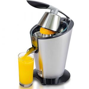 LEBENLANG Presse-agrumes électrique à haut rendement en jus - 600W - cône en acier inoxydable - Presse-agrumes à levier pour oranges e citrons (LEHARO, neuf)