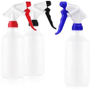 com-four® flacon pulvérisateur 3x - pulvérisateur à pompe résistant aux produits chimiques pour huiles minérales, acides dilués, solvants, alcalis, engrais pour plantes - 500 ml (NBR/EPDM/Viton) (COM-FOUR  Vertriebs GmbH, neuf)