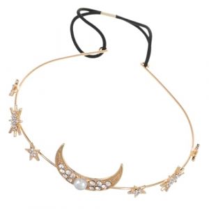BESTYASH Bandeau Soleil &Eacute;toile et Lune G&eacute;om&eacute;trique Serre T&ecirc;te Perle Extensible Ornement de T&ecirc;te Bijoux Lune (Feast of Yan, neuf)