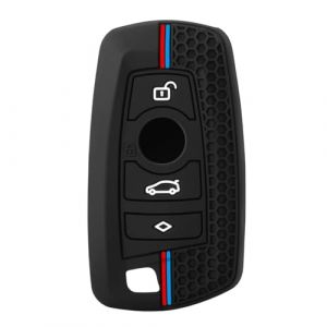 OTMIK &Eacute;tui pour cl&eacute; de Voiture en Silicone Bicolore, &eacute;tui pour cl&eacute; de Voiture &agrave; 4 Boutons Compatible avec Les BMW 1 2 3 4 5 6 7 M s&eacute;ries X3 X4 Couvercle de Protection pour cl&eacute; sans cl&eacute; (Otai, neuf)