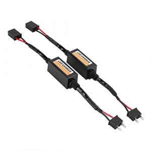 D&eacute;codeur de Phare &agrave; LED Voiture 2 pi&egrave;ces LED Canbus phare d&eacute;codeur dispositif anti-scintillement r&eacute;sistances annuleur d'erreur automobile phare LED anti-scintillement d&eacute;codeur pour H7 (Entatial, neuf)