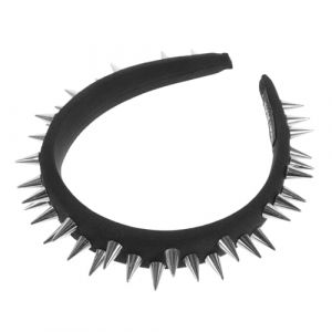 VINTORKY Bandeau Noir Tendance À Clous Pour Femme Accessoire De Coiffure Gothique Style Punk (Wesidun, neuf)