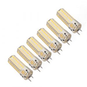 Fydun 6pcs GY6.35 Ampoule LED 7W AC DC12V 700lm 72 LEDs 360 Degrés LED Ampoule de Maïs pour Lampes Suspendues Plafonniers Lumière Chaude (2700K 3000K) (Blanc Chaud) (Terisassa, neuf)