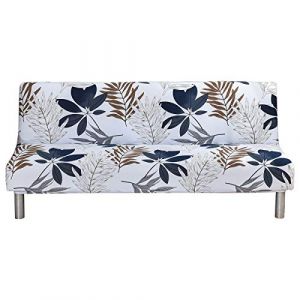 ShowyLive Housse de Canapé sans Accoudoir 3 Places- Housse de Canapé Clic Clac 190x140CM pour Canapé- Extensible Universel Lavable Couverture de Canapé pour Canapé, Fleur (XYCEUStore, neuf)