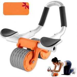 Nouveau Roue abdominale avec support de coude, roue abdominale à rebond automatique, entraînement des abdominaux pour la salle de sport à domicile, double roue pour entraînement de base (Athena-Zone, neuf)