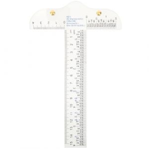 HOMSFOU Règle En T Règle De Précision Règle Transparente Pour Enfants Règle De Mesure Règle Pastel Pour Couture Règle Pliable Règle Pour T-Shirt D'École Règle De Dessin Règle (Xieheng, neuf)
