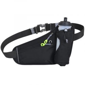 HSTWODE Sac banane pour gourde, ceinture de course pour t&eacute;l&eacute;phone portable, sac banane avec porte-bouteille, ceinture de course, sac banane r&eacute;glable pour homme et femme, ceinture d'hydratation pour le (HSTWODE, neuf)