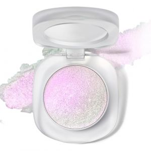 BelleFlair Palette de Fards &agrave; Paupi&egrave;res Holographiques avec Paillettes Duochromes, Highlighter Cr&egrave;me Longue Tenue pour Maquillage des Yeux, Ombre M&eacute;tallique Chatoyante (Rose Blanc) (XiAnZhengFangShangMaoYouXianGongSi, neuf)