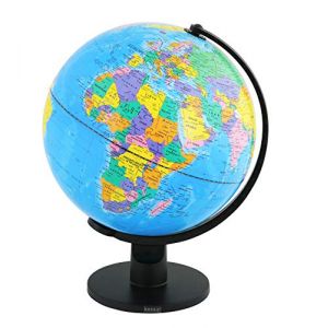 Exerz 30cm Globe Terrestre - Carte en Anglais - Globe politique éducatif - Décoration/Géographie - Diamètre 30cm (Exerz, neuf)