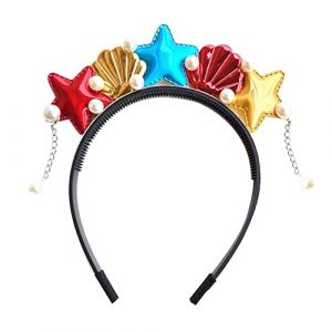 BELLIFFY Serrage-tête Thème Océan Coiffure Sirène Étoile De Mer Serrage-tête Coquillage Accessoires Cheveux Fille (Hunation, neuf)