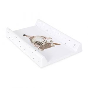 Ceba Baby® Matelas à Langer Bebe rigide 50x70 cm - 2 Coins - Matelas à Langer Lavable pour Filles et Garçons - Certifié Öko-Tex - Lapin clown - 70x50 cm (VISO TRADE, neuf)