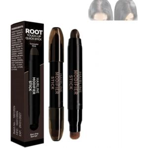Instant Root Cover-Up Stick,Grey Hair Coverage Touch Up,Hairline Concealer,Root Color Stick,Natural Concealer for Hairline,Waterproof & Long Lasting Hair Dye Sticks,Plant-Based (Café-1PC) (9suYzi, neuf)