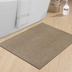 chakme Tapis de salle de bain 60 x 90 cm - Tapis de bain antidérapant avec dos en caoutchouc - Tapis de bain antidérapant et lavable - Tapis de douche - Tapis de bain - Tapis de salle de bain - Brun (YouFeng Trading, neuf)