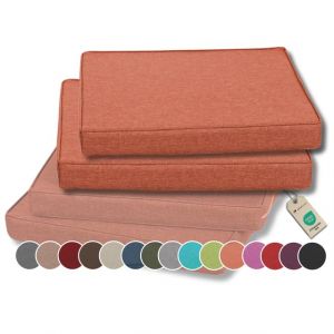 gutekissen Coussin de Chaise Coussin d'assise pour chaises/bancs pour la Maison et Le Jardin Coussin de Jardin Coussin d'assise Plusieurs Couleurs FK5 (50x50, Orange, 2) (FavreShop, neuf)