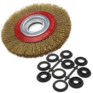 OTOTEC Brosse circulaire en acier pour nettoyer touret à meuler, diamètre 125 mm/150 mm/200 mm, 150mm (Flashice, neuf)