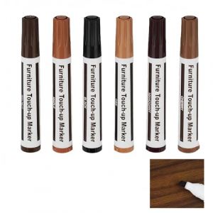 Pevlkawr 6 Pièces Marqueurs De Réparation Pour Meubles en Bois Stylo Retouche Bois Wooden Furniture Repair Pen Feutre Retouche Pour Parquet Portes Et Cadres Meubles (GeDaHongBao, neuf)