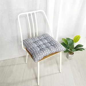 Morbuy Motif G&eacute;om&eacute;trique Coussins de Jardin,Lot de 2 Coussin Exterieur avec Liens,Epais Coussin Chaise Lin Galette de Chaise pour Int&eacute;rieur Patio Coussin Chaise Exterieur (40x40cm,Gris fonc&eacute;) (Morbuy, neuf)
