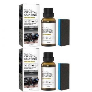 Polytrol Renovateur Plastique COM Éponge, 2 Kit Nettoyant Plastique Voiture, Stylo Efface Rayure Voiture, Renovateur Plastique Voiture Extérieur, Nettoyant Plastique Voiture Interieur, Clean Auto (hidewink, neuf)