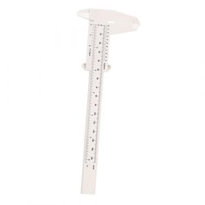 Healeved règle de tatouage des sourcils étriers de poche règle pratique règle à double échelle pour les sourcils règle coulissante pieds à coulisse pour sourcils Plastique blanche (Sonieg, neuf)