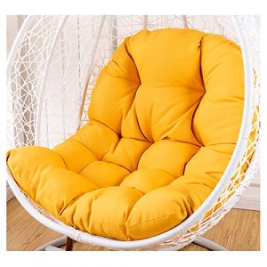 gaoxiao Coussin pour Fauteuil Suspendu Oeuf, Épais Doux Confortable Coussin Fauteuil Interieur, Coussin de Siège en Rotin en Osier pour Patio Jardin Interieur Exterieur(Color:Jaune) (Sound insulation., neuf)