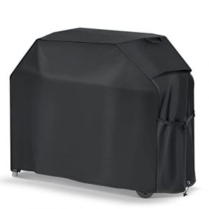 Housse de barbecue imperméable et robuste 600D avec poignée, sangle d'aération, cordon de serrage, grande housse de barbecue indéchirable, anti-poussière et anti-UV pour Weber Brinkmann Outback Char (Yanmjunm, neuf)