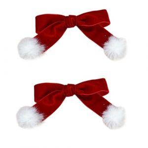 Pompons Épingle à cheveux Nouvel An Blingbling Élégant Noël Barette de Noël Coiffe Mignon Balletcore Tendance (Fahou, neuf)