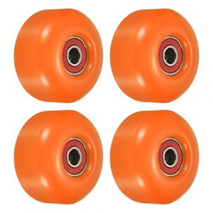 PATIKIL 52mm Skateboard Roue avec Roulement ABEC-9, 4 Paquet Rue Roues pour Skateboards Croisi&egrave;re Roue Remplace 95A, Orange Rouge (PATIKIL UK, neuf)