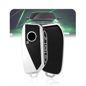 LELNOOS Coque Cl&eacute; Voiture, Silicone &Eacute;tui Cle Etui Clef Protecteur Cache Cles pour BMW S&eacute;rie 1 2 5 X1 U11 X2 U10 X3 X5 X6 X7 XM IX ix1 ix2 i4 i5 i7 F70 F40 U06 G05 G61 G70 520 218d 220i 550e M Sport (LELNOOS, neuf)