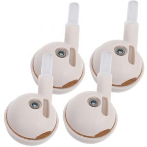 STOBAZA Lot De 4 Roulettes Universelles Pour Poussette Accessoires Pour Trotteur Roulettes Universelles De Rechange Pour Trotteur Pivotantes &Agrave; 360&deg; En Polypropyl&egrave;ne Blanc (Vitong, neuf)