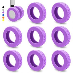 Bellanova Lot de 8 Protection Roue Valise en Silicone, Prot&egrave;ge-Roues de Valise, Silencieux, Antid&eacute;rapant, Anti-Chute, Compatible Valise et Chaise de Bureau (Violet) (BONAMY, neuf)
