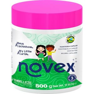 Novex Beurre Capillaire My Little Curls pour Enfants &agrave; partir de 3 ans, Beurre Capillaire Sans Rin&ccedil;age, Hydrate en Profondeur les Boucles, Convient &agrave; tous les Types de Boucles, 500 g. (Solretail LTD, neuf)