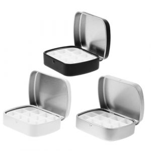 CALLARON Boîte de rangement Arnail Boîte de rangement pour vernis à ongles Boîte de rangement pour nail art petit clou vide plateau de palette de peinture palette aquarelle le fer (Raindrops On Roof, neuf)