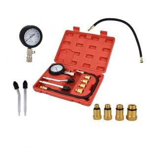 NIYATA Testeur de Compression Moteur,Compressiometre Essence et Diesel,0-300 PSI/0-21 kg/cm2 Compressiometre Moto,Testeur de Compression de Cylindre,Pour Voiture et Moto M10 M12 M14 M18 (ChongQingYiXiShangKeJi, neuf)
