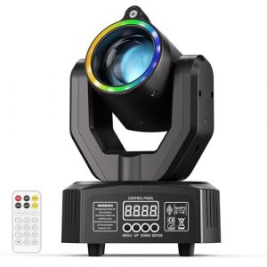 30W Mini Lyre LED RGBW Beam, Lumi&egrave;re Verte + Effet Champ D'&eacute;toiles d-mx512 Ma&icirc;tre-Esclave Activ&eacute; Par Le Son avec T&eacute;l&eacute;commande pour DJ Mariage Soir&eacute;e Club Sc&egrave;ne (xinshengdg, neuf)