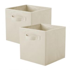 PowerKing Lot de 2 Boîtes Tiroirs en Tissu Cube de Rangement Pliable Coffre pour Linge Jouets Vêtement (PowerKing FR, neuf)