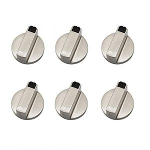 6 Pièces Boutons de Cuisinière à Gaz, Boutons de Cuisinière, Boutons de Cuisinière à Gaz Universels, Interrupteur de Plaque de Cuisson à Gaz en Métal, Accessoires de Rechange pour Cuisinière à Gaz (Rysmruanyinyin Shop, neuf)