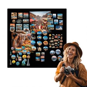 Anwicar Tableau Magnétique - Tableau Effaçable en Acier - Idéal pour Aimants et Notes - Tableau Noir Magnétique Mural - Compatible avec Marqueurs Craie - Kit de Montage Inclus - 50x50 cm - Noir (Anwicar, neuf)