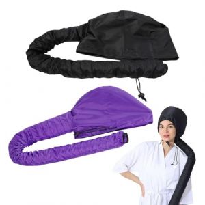 Lot De 2 Bonnets Pour S&egrave;che-Cheveux, Bonnets De S&eacute;chage Pour Casque, Bonnets De Permanente Pour Soins &Agrave; Domicile, Accessoires Pour S&egrave;che-Cheveux Pour Femmes Et Filles. (ALLAN NELSON LTD, neuf)