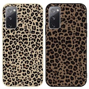Saqmkil 2 Pi&egrave;ces Coque pour Samsung S20 FE/S20 Lite, &Eacute;tui de Protection avec Aesthetic Design L&eacute;opard Motif, Silicone Femme Fille Housse Etui Bumper Cover pour Samsung S20 Fan Edition 6,5'' - Marron (HEILALA VANILLA, neuf)