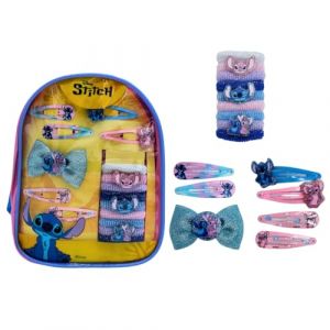ARDITEX, Disney Stitch Accessoires pour Cheveux avec Trousse Stitch, avec Pince Cheveux, barrette, et Bien d'Autres Encore, Parfait Comme Cadeau pour Enfant, Anniversaire, 16 Pieces (FMC-Store, neuf)